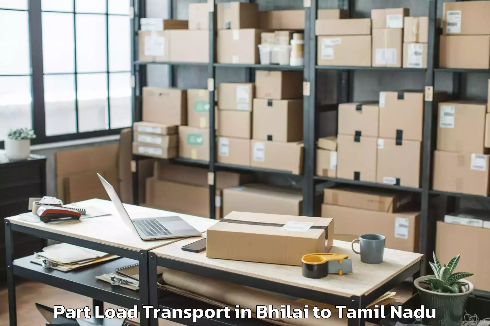 Hassle-Free Bhilai to Koothanallur Part Load Transport